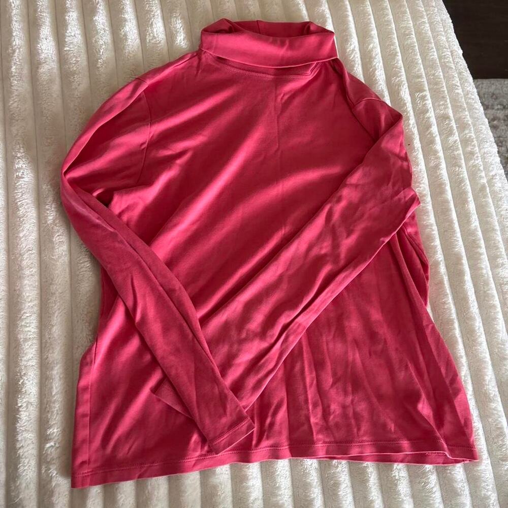 Llbean layering pink turtleneck long sleeve
